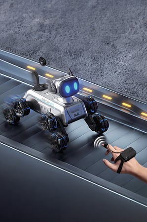 BLIC BRB2 AI Akıllı Robot Köpek – Uzaktan Kumandalı, Jest ve Ses Kontrollü, 360° Akrobatik Hareketli, RGB Işıklı, Sesli ve Buhar Efektli Şarjlı Oyuncak