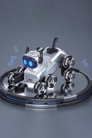 BLIC BRB2 AI Akıllı Robot Köpek – Uzaktan Kumandalı, Jest ve Ses Kontrollü, 360° Akrobatik Hareketli, RGB Işıklı, Sesli ve Buhar Efektli Şarjlı Oyuncak