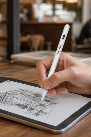 Fulltech FTP4 Akıllı Dokunmatik Kalem Stylus Pen – Palm Rejection, Yüksek Hassasiyet, iOS & Android Uyumlu, 140 mAh