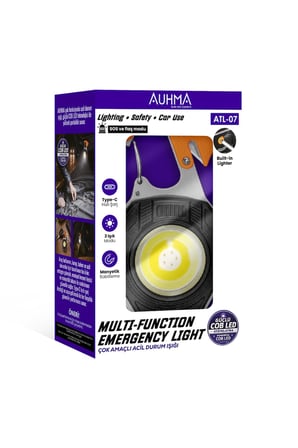 AUHMA ATL-07 Şarjlı COB LED Anahtarlık Feneri 740 Lümen Manyetik Çok Amaçlı Acil Durum Işığı