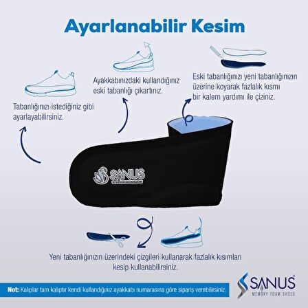 A100 Model Memory Foam ,Ortopedik,Spor,Düz Tabanlık,Topuk Dikeni,Hava Yastıklı,Boy Yükseltici