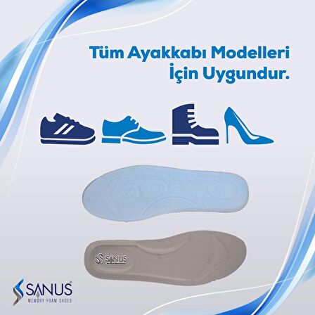 A100 Model Memory Foam ,Ortopedik,Spor,Düz Tabanlık,Topuk Dikeni,Hava Yastıklı,Boy Yükseltici