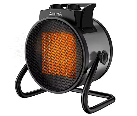 Auhma AT1H Elektrikli Isıtıcı Fan Gri | 3000W Hızlı Isınma, 3 Kademeli Ayar, Sessiz PTC Isıtma Teknolojisi