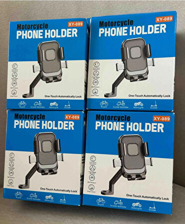 ROSE TEKNOLOJİ KİLİTLİ AYNA BAĞLANTILI MOTOSİKLET TELEFON TUTUCU