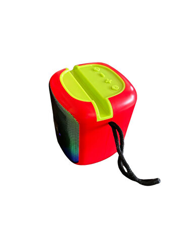 ROSE TEKNOLOJİ 800maH BATARYALI TELEFON STANDLI TWS ÖZELLİKLİ LEDLİ TF KART FLASH BELLEK DESTEKLİ TAŞINABİLİR BLUETOOTH HOPARLÖR 