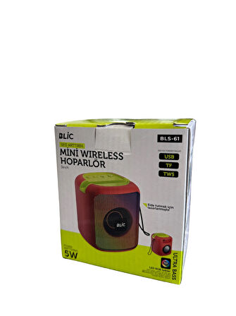 ROSE TEKNOLOJİ 800maH BATARYALI TELEFON STANDLI TWS ÖZELLİKLİ LEDLİ TF KART FLASH BELLEK DESTEKLİ TAŞINABİLİR BLUETOOTH HOPARLÖR 