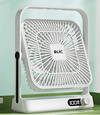 ROSE TEKNOLOJİ DİGİTAL GÖSTERGELİ 2200rpm 5 KANATLI KADEMELİ TAŞINABİLİR MASAÜSTÜ SOĞUTUCU FAN
