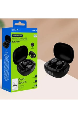 Aura Akse OWS Sports Açık Kulak Tasarım LED Göstergeli Çift Mikrofonlu Wireless Kulaklık