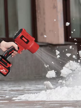 AUHMA AHV-18 Şarjlı Turbo Fan Hava Üfleyici Kırmızı - 21V Kömürsüz Motor (Brushless) - 32.000 RPM Oto Kurutma, PC Temizleme ve Bahçe Üfleme Makinesi