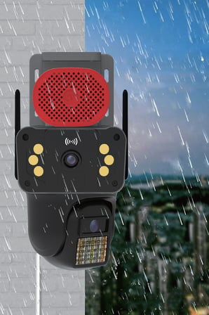 Blic PRO++ BLM-94 6 MP Çift Lensli Wi-Fi PTZ Dış Mekân IP Güvenlik Kamerası Siyah, IP66, Sirenli ve Gece Görüşlü