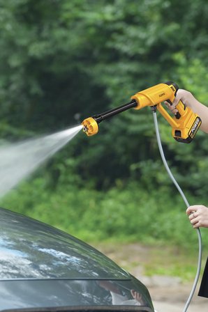AUHMA ACR-10 Şarjlı Araç Yıkama Makinesi Sarı 203 PSI 170W Basınçlı Oto Yıkama Seti | 3820 Fırçasız Motor, Çantalı, 2 Bataryalı, Köpük Hazneli, 5 Metre Hortumlu