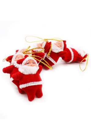 Yılbaşı Çam Ağacı Süsü Noel Baba 6'lı