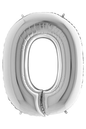 O Harf Grabo Gümüş Folyo Balon 102 cm