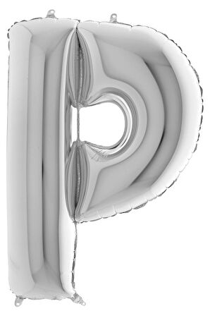 P Harf Grabo Gümüş Folyo Balon 102 cm