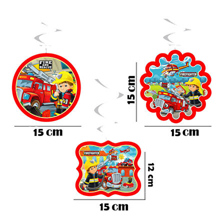 İtfaiyeciler Sarkıt Süs 6'lı