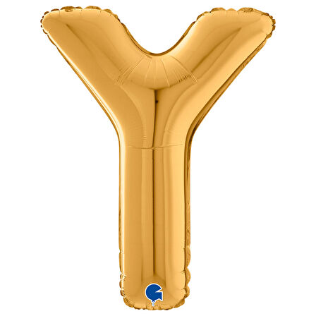 Y Harf Grabo Altın Folyo Balon 66 cm