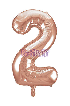 2 Rakam Rose Gold Folyo Balon 40 cm