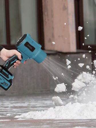AUHMA AHV-18 Şarjlı Turbo Fan Hava Üfleyici Mavi - 21V Kömürsüz Motor (Brushless) - 32.000 RPM Oto Kurutma, PC Temizleme ve Bahçe Üfleme Makinesi