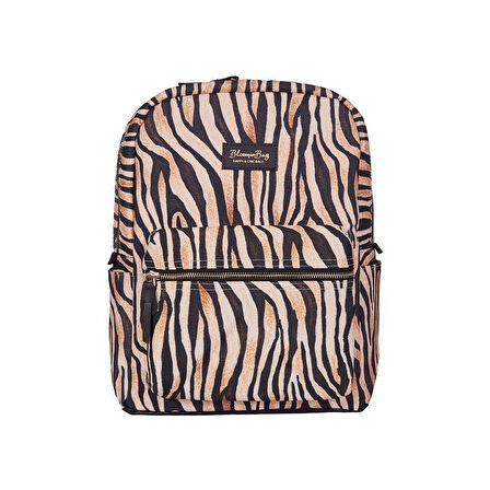 Stripy Tricky Zebra Desenli 13-14 inç Sırt Laptop / Macbook Çantası