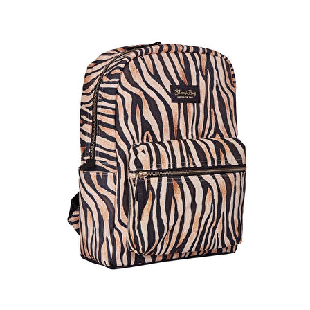 Stripy Tricky Zebra Desenli 13-14 inç Sırt Laptop / Macbook Çantası