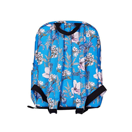 Bloominbag Blue Cherry Blossom Çiçek Desenli 13-14 inç Kadın Sırt Laptop / Macbook Çantası