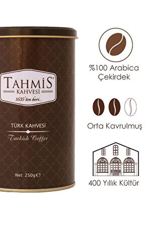 Tahmis Sade Orta Kavrulmuş Öğütülmüş Türk Kahvesi 250 gr 