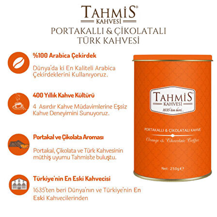 Portakallı Çikolatalı Türk Kahvesi 250 Gr