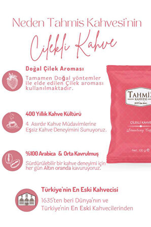 3'lü 100 Gr Menengiç Osmanlı Dağ Çilekli Aromalı Türk Kahvesi Seti
