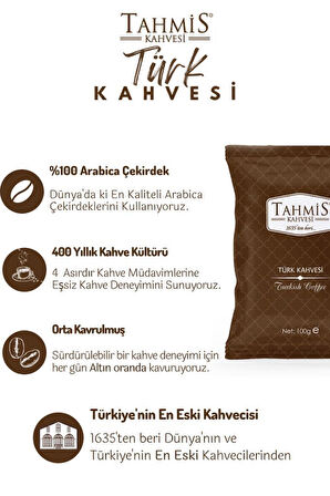10'lu Türk Kahvesi Orta Kavrulmuş 100 Gram Paket Seti