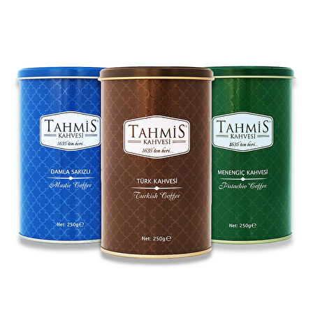 Yöresel Türk Kahvesi Seti 3'lü 100 G (Damla-Türk-Menengiç) Çeşitleri