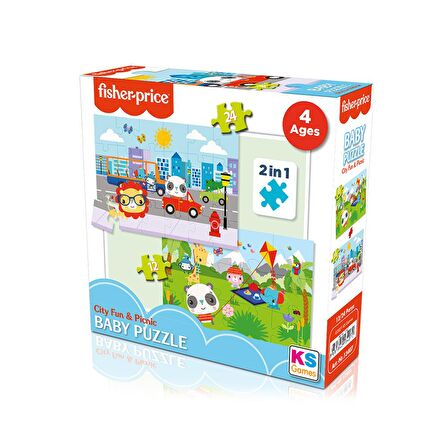 Fisher Price Baby Puzzle City Fun Picnic 2In1