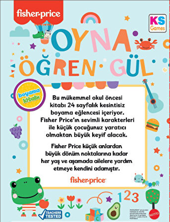 KS Games Fisher Price Boyama Kitabı - Rengarenk Sayfalar 1