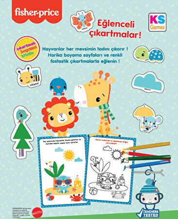 KS Games Fisher Price Boyama Sticker Kitabı 1 (Neşeli Mevsimler)