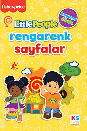KS Games Fisher Price Küçük İnsanlar Boyama Kitabı (Rengarenk Sayfalar Sarı)