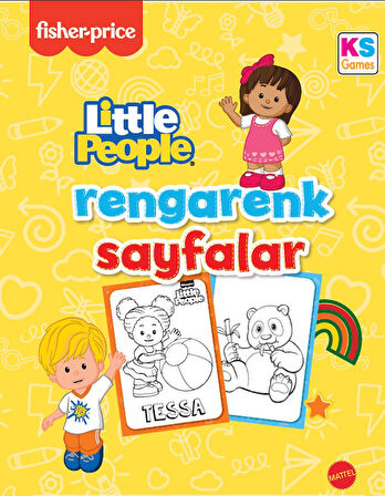 KS Games Fisher Price Küçük İnsanlar Boyama Kitabı (Rengarenk Sayfalar Sarı)