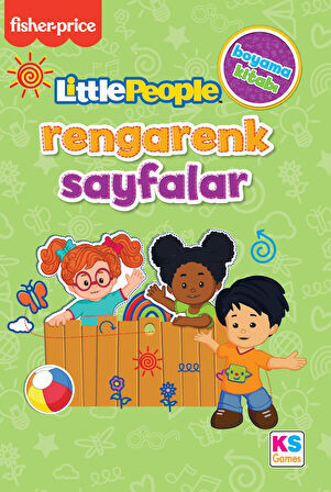 KS Games Fisher Price Küçük İnsanlar Boyama Kitabı (Rengarenk Sayfalar Sarı - Yeşil)