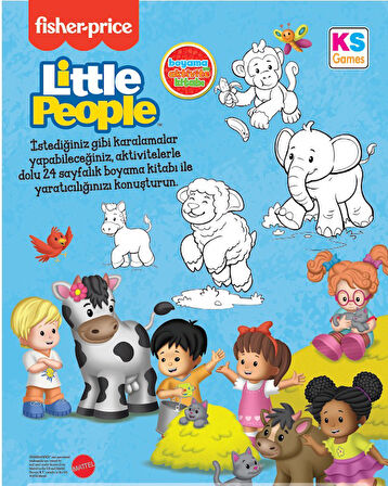 KS Games Fisher Price Küçük İnsanlar Boyama Aktivite Kitabı - Hayvanlar