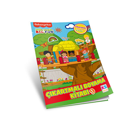 KS Games Fisher Price Küçük İnsanlar Boyama Sticker Kitabı 1