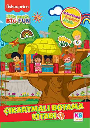 KS Games Fisher Price Küçük İnsanlar Boyama Sticker Kitabı 1