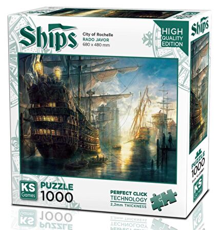 KS Games 1000 Parça Rochelle Şehri Puzzle