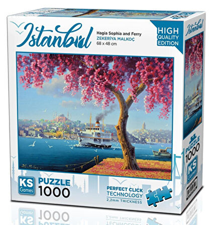 Ks Games 1000 Parça Ayasofya Camii ve Vapur Puzzle - Zekeriya Malkoç