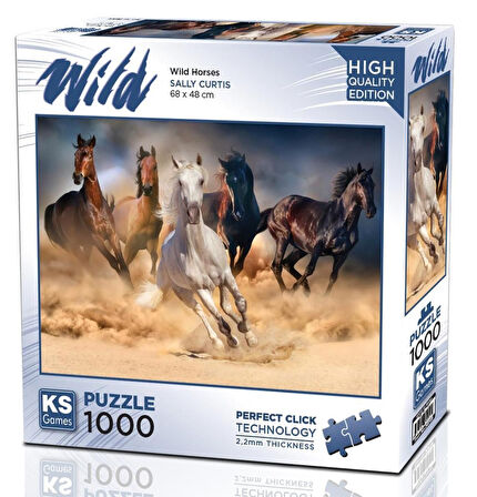 Ks Games 1000 Parça Vahşi Koşan Atlar Puzzle - Sally Curtis
