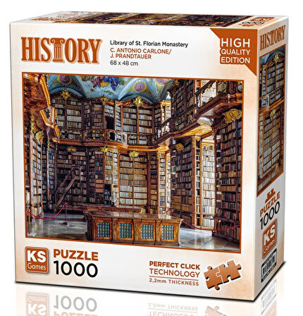 Ks Games 1000 Parça St. Florian Manastır Kütüphanesi Puzzle