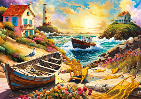 Ks Games 1000 Parça Lighthouse Puzzle - Serhat Filiz