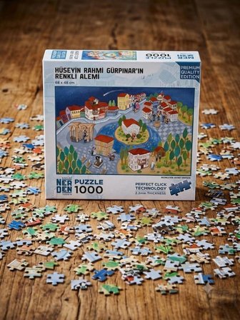 Hüseyin Rahmi Gürpınar'ın Renkli Alemi 1000 Parça Puzzle Yap-Boz