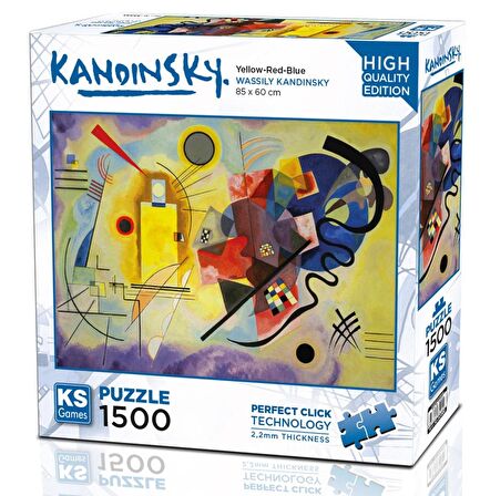 KS Games 1500 Parça  Sarı Kırmızı Mavi Puzzle