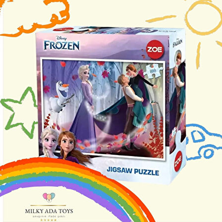 ZOE FROZEN ELSA & ANNA OLAF 100 PARÇA PUZZLE YAPBOZ