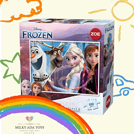 ZOE FROZEN ELSA & ANNA OLAF 100 PARÇA PUZZLE YAPBOZ