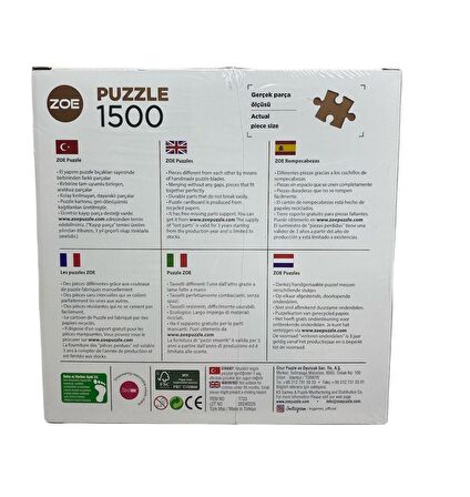 High Quality 1500 Parça Puzzle Göl Evi 1662