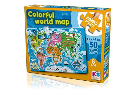 KS Games Haritalar 50 Parça Çocuk Puzzle